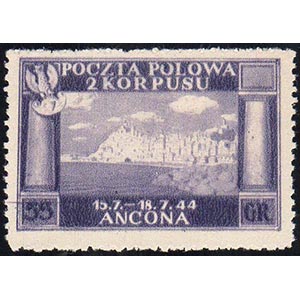 1946 - 55 g. violetto Vittorie Polacche, ... 