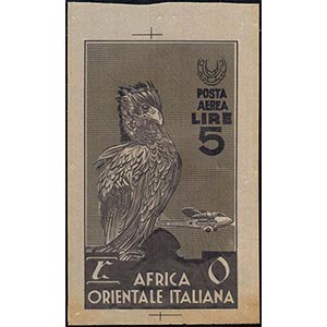 POSTA AEREA 1938 - 5 lire (A9), bozzetto del ... 
