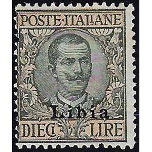 1915 - 10 lire Floreale, soprastampa del II ... 