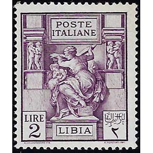 1924 - 2 lire Sibilla Libica violetto ... 