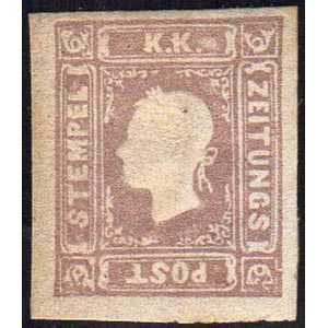 1859 - 1,05 soldi lilla grigio (9), gomma ... 