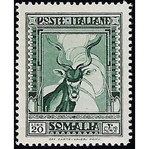 1937 - 20 lire verde, Pittorica, dent. 14, ... 