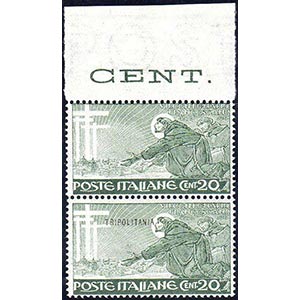 1926 - 20 cent. verde S.Francesco, coppia ... 