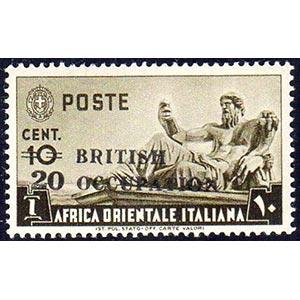 BRITISH OCCUPATION 1941 - 20 cent. su 10 ... 