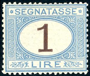1870 - 1 lira azzurro chiaro e bruno (11), ... 
