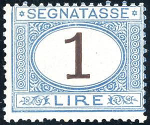 1870 - 1 lira azzurro chiaro e bruno (11), ... 