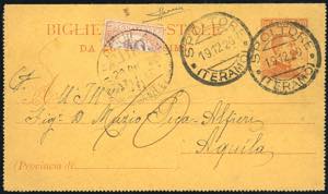 1920 - 10 cent. arancio e carminio (21), ... 