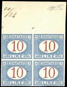1890 - 10 lire azzurro e carminio (28), ... 
