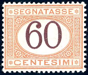 1924 - 60 cent. arancio, cifre brune (33), ... 