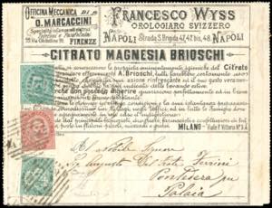 1887 - 4 cent. su 5 cent. Umberto I (2), in ... 