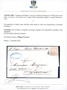 1858 - 20 grana rosa lillaceo, I ... 