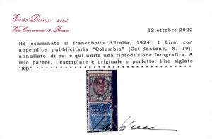 1924 - Serie completa di 19 valori ... 