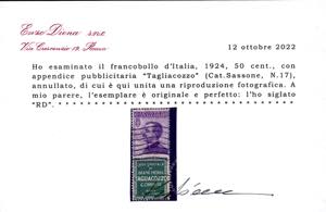 1924 - Serie completa di 19 valori ... 