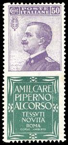 1924 - 50 cent. Piperno (13), ottima ... 