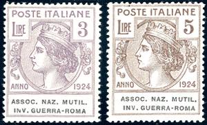 ASSOC.NAZ.MUTIL.INV.GUERRA-ROMA 1924 - 3  e ... 