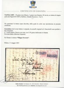 1859 - 50 grana rosa lillaceo, 2 ... 