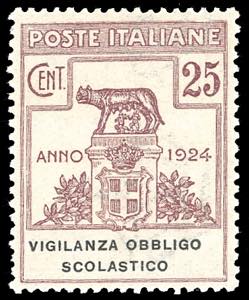 VIGILANZA OBBLIGO SCOLASTICO 1924 - 25 cent. ... 