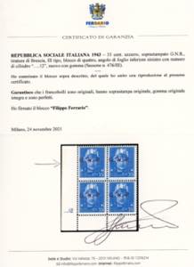 1943 - 35 cent. soprastampa G.N.R. ... 