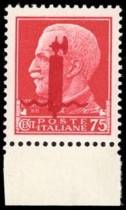 1944 - 75 cent. scambio di soprastampa ... 