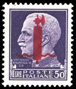 1944 - 50 lire soprastampato fascio, ... 