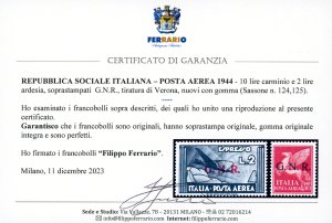 1944 - Soprastampati G.N.R., ... 