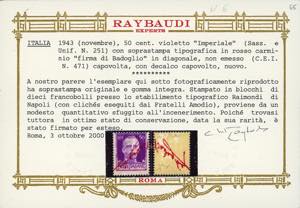 1943 - 50 cent. Imperiale, ... 