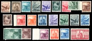 1945/48 - Democratica (543/565), gomma ... 