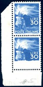 1947 - 30 lire Democratica, coppia ... 