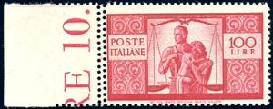 1946 - 100 lire Democratica, doppia ... 