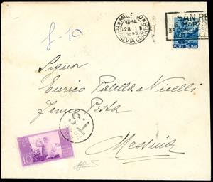 1948 - 10 lire Costituzione, usato come ... 