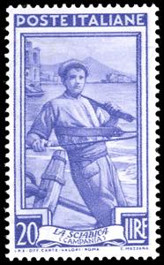 1952 - 20 lire Lavoro, filigrana ruota III ... 