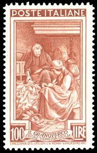 1950 - 100 lire Lavoro, dent. 13 1/4 x 14 ... 