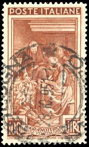 1951 - 100 lire Lavoro, dent. 14 x 14, ... 