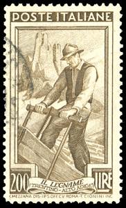 1950 - 200 lire Lavoro, dent. 13 1/4, ... 