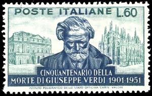 1951 - 60 lire Verdi, dent. 14 x 14 1/4, ... 