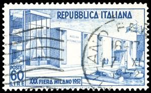1952 - 60 lire Fiera di Milano, dent. 14 x ... 