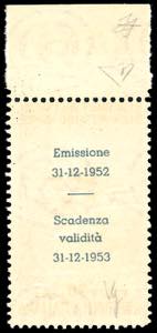 1952 - 80 lire Leonardo, al verso ... 