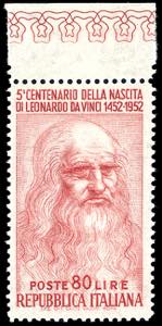 1952 - 80 lire Leonardo, al verso ... 