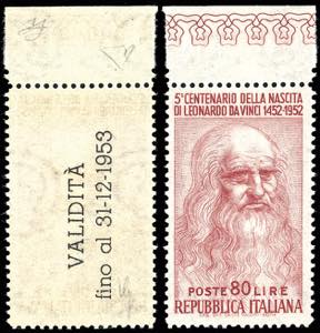 1952 - 80 lire Leonardo, al verso la ... 