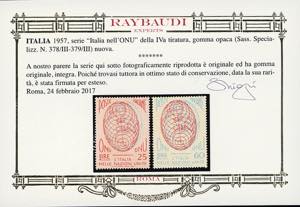 1956 - 25 lire e 60 lire ONU, IV ... 