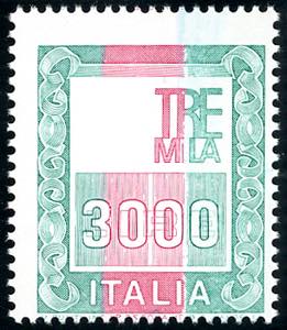 1978 - 3.000 lire Alti valori, senza testa ... 