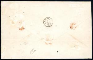 1862 - 2 grana azzurro, striscia ... 