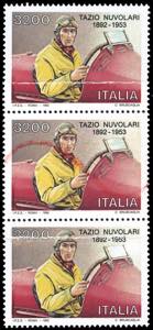 1992 - 3.200 lire Nuvolari, striscia ... 