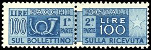 1946 - 100 lire, dent. 13 1/4 x 13 1/4, ... 