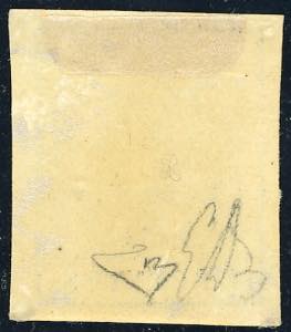 1857 - 10 cent. nero, carta a ... 