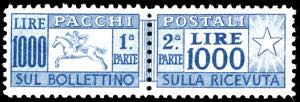 1954 - 1.000 lire Cavallino, filigrana ... 