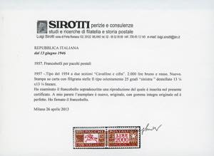 1957 - 2.000 lire, dentellatura ... 