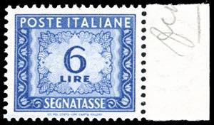 1947 - 6 lire filigrana ruota I tipo, ... 