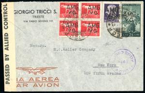 1946 - 1 lira e 5 lire, blocco di quattro, ... 