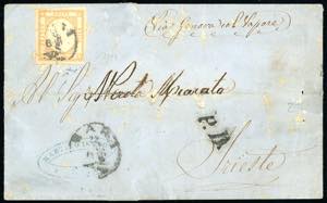 1862 - 10 grana bistro (22c), perfetto, su ... 